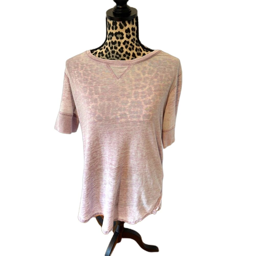 Jane + Delaney Size Medium Light Purple Short Sleeve Tunic Tee Lounge Cozy
